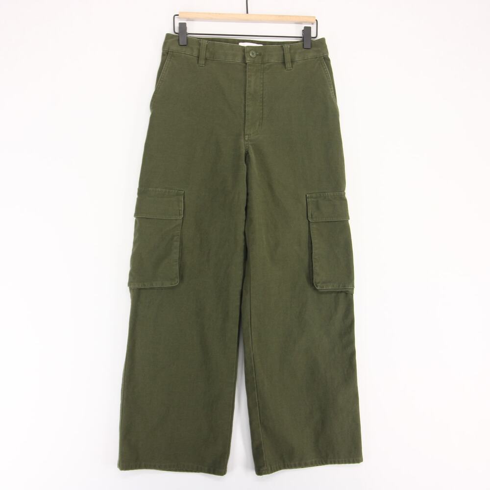 TNA New Highway Cargo Pants Womens 6 Green High Rise Wide Leg Stretch Aritzia